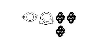 HJS Kit montaggio, Imp. gas scarico 82 15 6496 HJS 82 15 6496 Kit montaggio impianto gas scarico Ford USA Probe I prezzo
