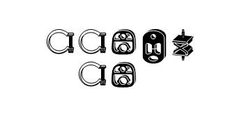 HJS Monteringssett, eksosanlegg 82 21 3005 Eksosanlegg Peugeot Partner Van: Monteringssett, eksosanlegg HJS 82 21 3005