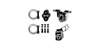 HJS Kit d'assemblage, système d'échappement 82 22 4804 HJS 82 22 4804 Kit d'assemblage, système d'échappement ISUZU D-MAX III Pick-up (RG01) 3.0 DDI 4x4 (TFS40J) 177 CV 2021