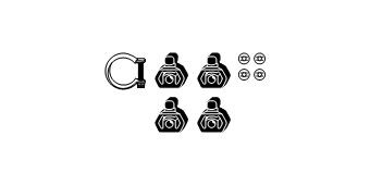 HJS Kit montaggio silenziatore 82 23 4360 HJS 82 23 4360 Kit di montaggio silenziatore Renault Grand Scénic II prezzo