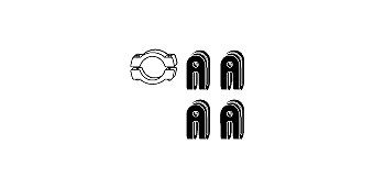 HJS Kit montaggio silenziatore 82 23 4361 HJS 82 23 4361 Kit di montaggio silenziatore Renault Grand Scénic II originale prezzo