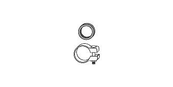 HJS Kit montaggio catalizzatore 82 35 8107 HJS 82358107 Kit di montaggio catalizzatore Renault 19 originali