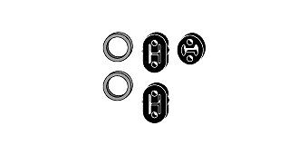 HJS Kit montaggio, Imp. gas scarico 82 43 8032 HJS 82438032 Kit montaggio impianto gas scarico Peugeot 206 originali
