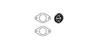 HJS Monteringssats, katalysatorkonverter 82 44 7590 HJS 82 44 7590 monteringssats katalysator Kia Clarus Kombi pris
