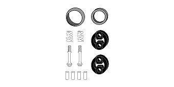 HJS Monteringssats, katalysatorkonverter 82 47 8318 Byta Monteringssats avgassystem Suzuki Samurai SJ kostnad HJS 82 47 8318