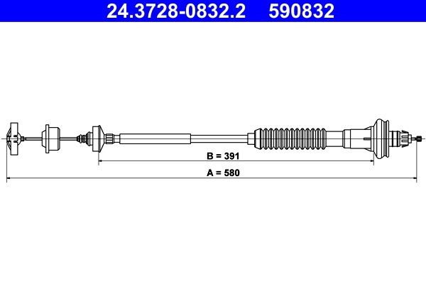 ATE Koppelingskabel 24.3728-0832.2 Koppelingskabel ATE RANGER 24.3728-0832.2 goedkoop