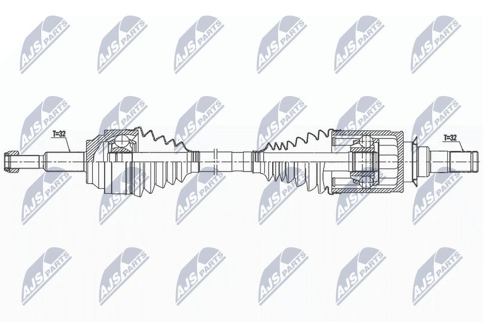 Piedziņas vārpsta NTY NPW-CH-128 NTY NPW-CH-128 Pusasis JEEP GRAND CHEROKEE 2024