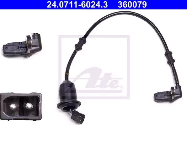Sensor, rotações da roda ATE 24.0711-6024.3 ATE 24.0711-6024.3 Sensor ABS MERCEDES-BENZ SLK 2002