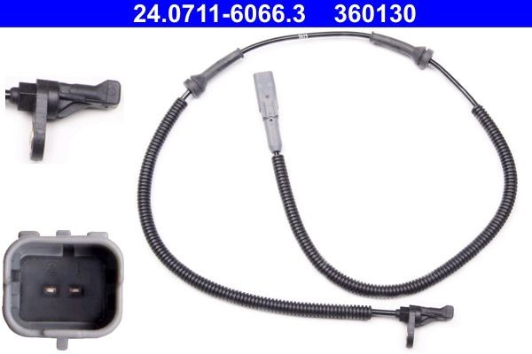 ATE Sensor, ABS 24.0711-6066.3 24.0711-6066.3 ABS sensor ATE FIAT 126