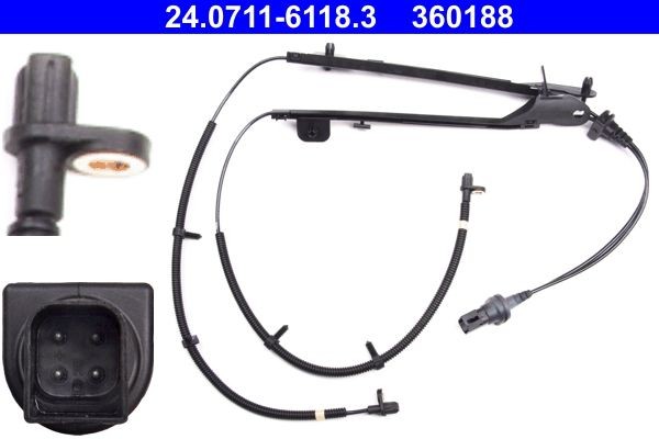 Sensor, rotações da roda ATE 24.0711-6118.3 ATE 24.0711-6118.3: Sensor ABS Mazda 2 2020