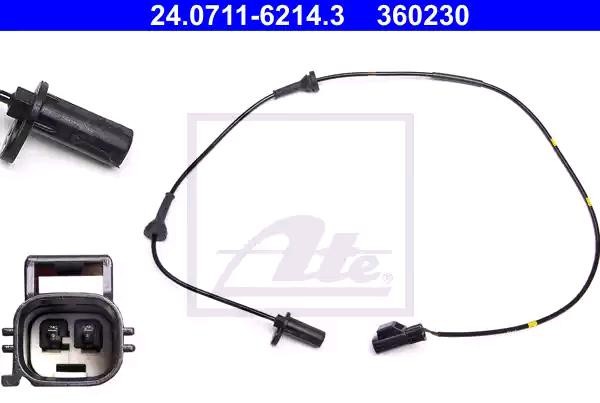 ABS-givare ATE 24.0711-6214.3 ATE 24.0711-6214.3 Sensor hjulvarvtal VOLVO S80 2004