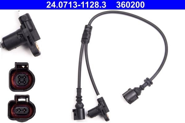 ATE Snímač počtu otáčok kolesa 24.0713-1128.3 Snímač ABS ATE Ford KA 24.0713-1128.3