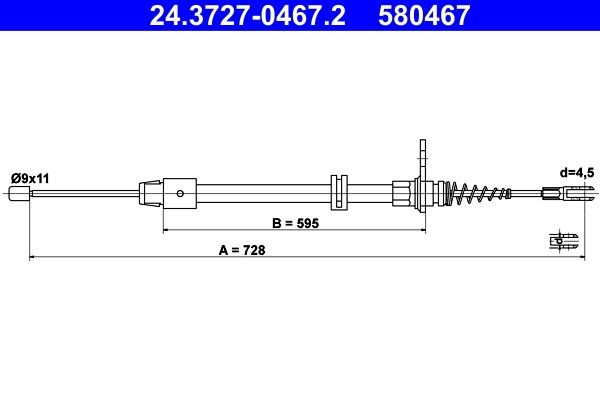 ATE Tross, seisupidur 24.3727-0467.2 ATE 24.3727-0467.2 Tross, seisupidur