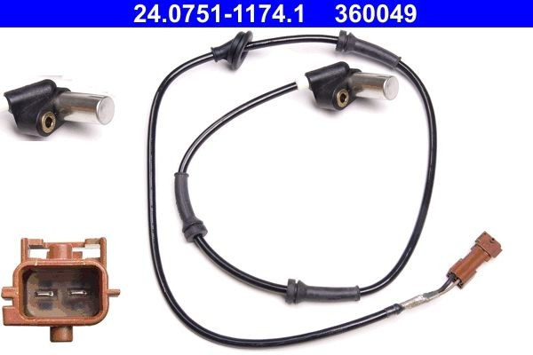 ATE ABS-givare 24.0751-1174.1 ATE 24.0751-1174.1 abs-sensor 9000 Hatchback pris