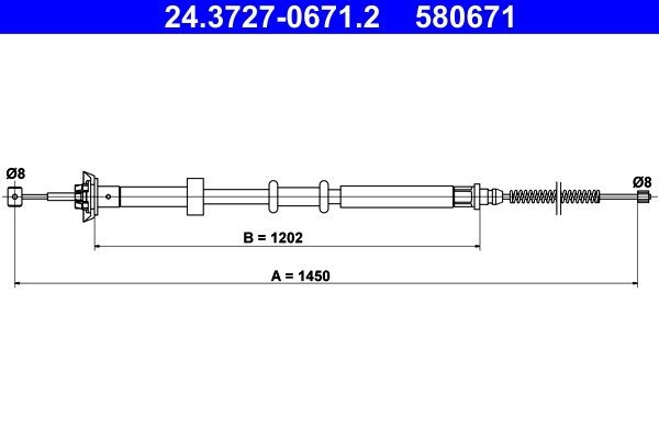 ATE Tross, seisupidur 24.3727-0671.2 Käsipidur ATE S-MAX 24.3727-0671.2 odav