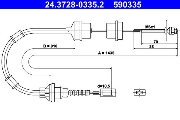 Cavo frizione ATE 24.3728-0335.2 ATE 24.3728-0335.2 costo Cavo frizione Fiat DUCATO 2022