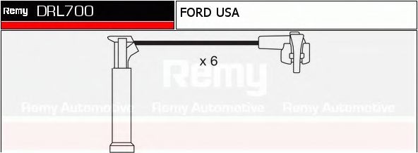 DELCO REMY Σετ καλωδίων υψηλής τάσης DRL700 Μπουζοκαλώδια DELCO REMY CUPRA DRL700