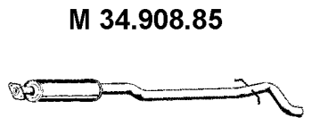 EBERSPÄCHER Keskiäänenvaimentaja 34.908.85 34.908.85 EBERSPÄCHER Keskiäänenvaimentaja VOLVO S70