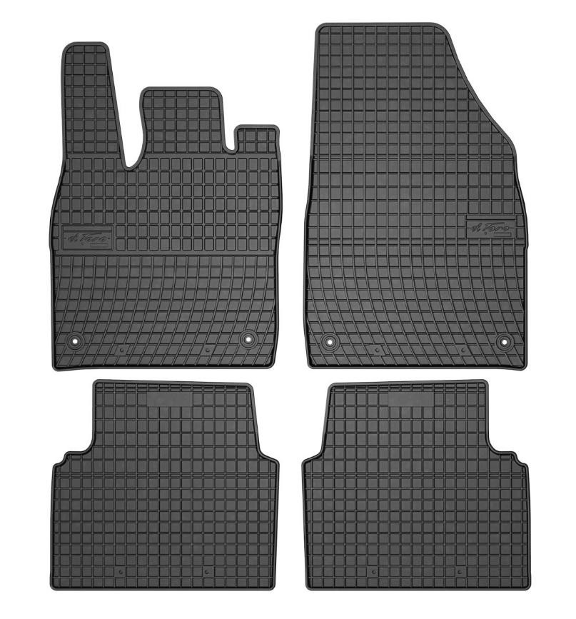 FROGUM Ensemble de tapis de sol Caoutchouc, avant et arrière, Quantité: 4, noir, Sur mesure Accessoires Volkswagen ID.3 : 411388 FROGUM Basic ensemble de tapis de sol