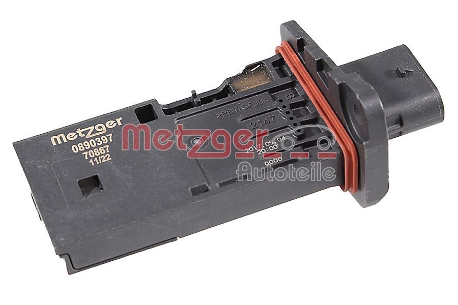 METZGER Luftmassenmesser (LMM) 0890397 Luftmassenmesser METZGER Volkswagen EOS 0890397