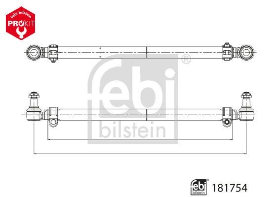 FEBI BILSTEIN Styrstag 181754 Kostnad byta Inre styrled DAF 181754 FEBI BILSTEIN