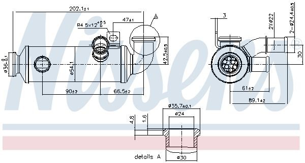 NISSENS Radiateur EGR 989274 Refroidisseur EGR NISSENS XM 989274 pas cher