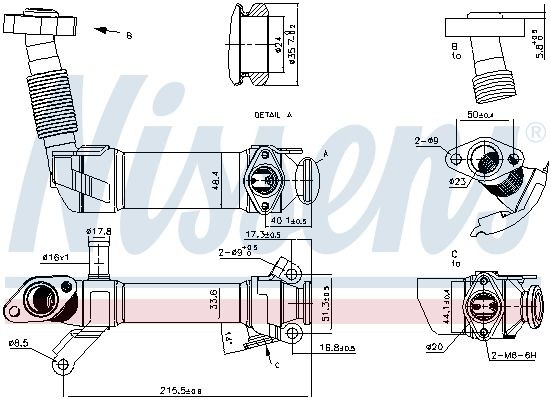 NISSENS EGR-jäähdytin 989281 989281 NISSENS Egr jäähdytin MERCEDES-BENZ GLK