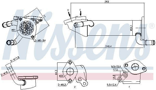NISSENS Radiateur EGR 989282 NISSENS 989282 Refroidisseur EGR Berlingo Van (K9) prix