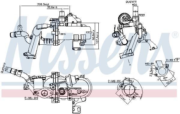 NISSENS EGR-jäähdytin 989285 989285 NISSENS Egr jäähdytin FORD FOCUS
