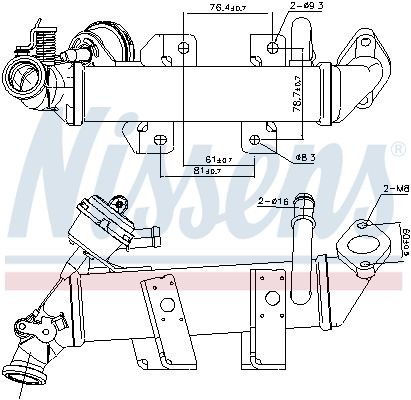 NISSENS EGR cooler 989287 NISSENS 989287 genuine Renault Espace J63 egr cooler price