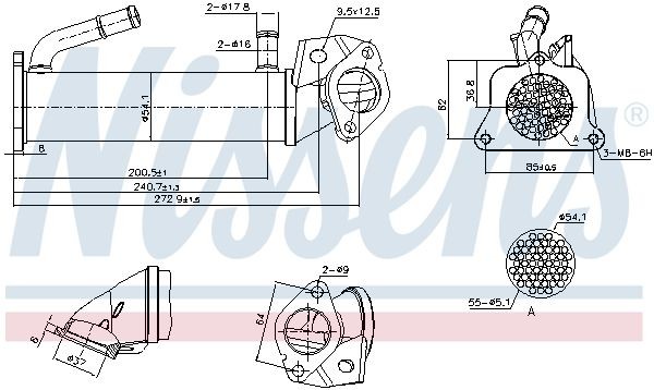 NISSENS Radiateur EGR 989321 NISSENS 989321 Refroidisseur EGR Transit Mk7 Minibus (V363) prix