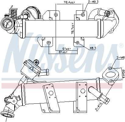 NISSENS EGR kylare 989389 NISSENS 989389 EGR kylare Nissan Murano Z50 original