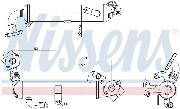 NISSENS EGR kylare 989434 NISSENS 989434 egr kylare Opel Astra H Sedan pris