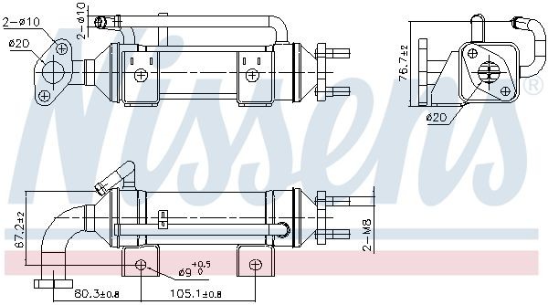 NISSENS EGR køler 989435 989435 NISSENS Agr køler Honda billig