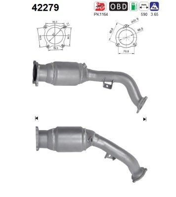 AS Katalüsaator 42279 AS 42279 Katalüsaator AUDI A4 B8 Sedaan (8K2) 2.0 TDI 143 hj 2015