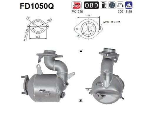 AS Hiukkassuodatin FD1050Q Forester I (SF) hiukkassuodatin AS FD1050Q