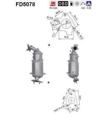 Partikelfilter AS FD5078 AS FD5078: Dieselpartikelfilter Honda CR-V 2024