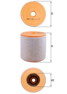 MAHLE Vzduchový filter LX 4961 MAHLE LX 4961 Vzduchový filter AUDI A7 Sportback (4KA) lacné