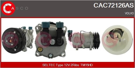 CASCO Compressore aria condizionata CAC72126AS CASCO CAC72126AS costo Compressore aria condizionata Volvo 960 Station Wagon originale