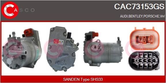 CASCO Klimakompressor CAC73153GS CAC73153GS CASCO BENTLEY Bentayga (4V1) Klimakompressor Kosten