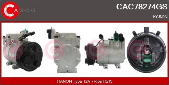 CASCO Κομπρεσέρ air condition CAC78274GS Συμπιεστής CASCO TUCSON CAC78274GS φθηνά