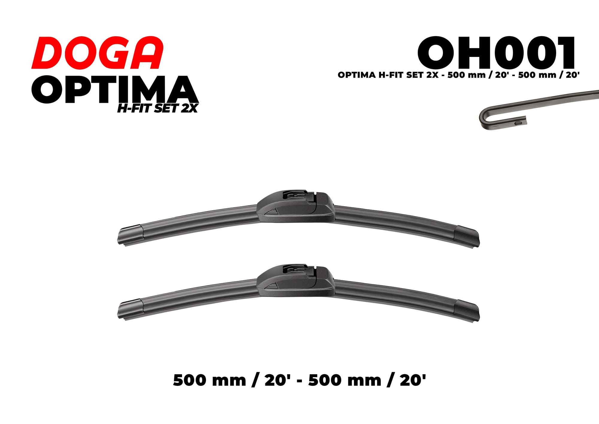DOGA Ruitenwisser OH001 Honda CIVIC Wisserbladen DOGA OH001
