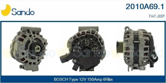 SANDO Lichtmaschine 2010A69.1 Lichtmaschine SANDO Jeep RENEGADE 2010A69.1