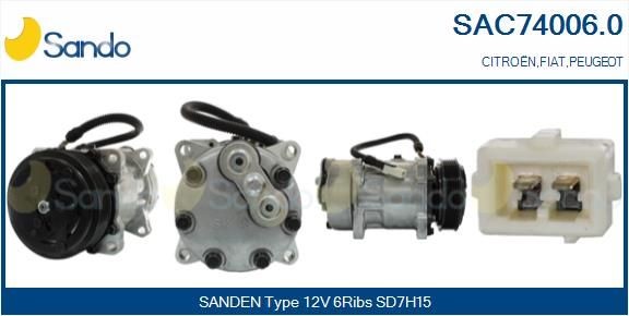 Κομπρεσέρ air condition SANDO SAC74006.0 SANDO SAC74006.0: Κομπρεσέρ air condition Peugeot 405 2015
