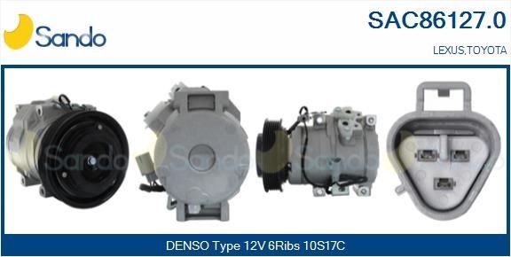 SANDO AC-kompressor SAC86127.0 Aircondition pumpe SANDO Toyota PICNIC SAC86127.0