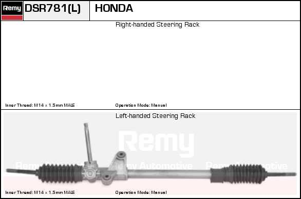DELCO REMY Stuurhuis DSR781L DELCO REMY Stuurhuis HONDA DSR781L