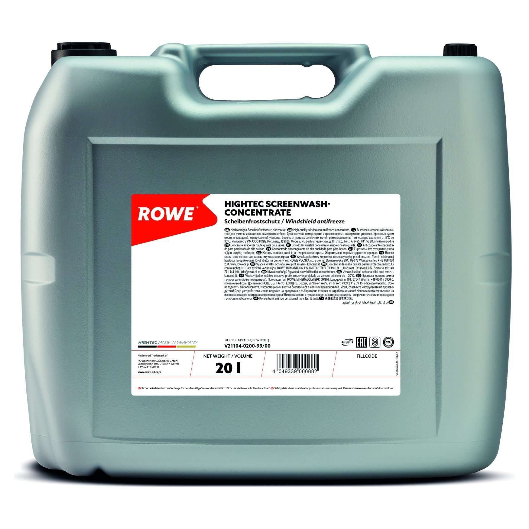 ROWE Χειμερινό υγρό καθαρισμού 21104-0200-99 21104-0200-99 Υγρο υαλοκαθαριστηρων SUBARU FORESTER ROWE