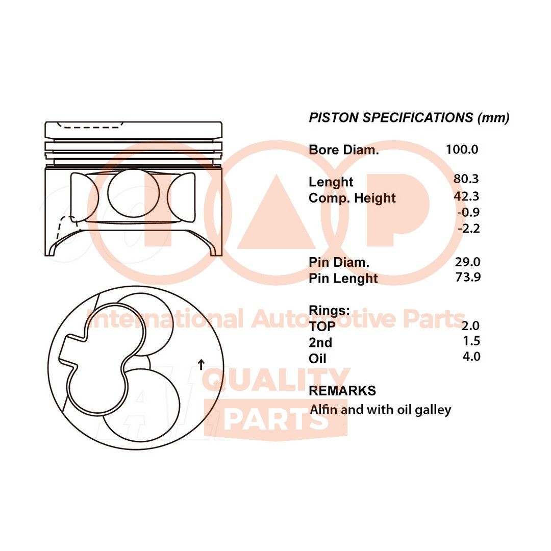 IAP QUALITY PARTS Zuiger 101-17067 IAP QUALITY PARTS 101-17067 Motorzuiger Vios / Yaris III Sedan (XP150) prijs