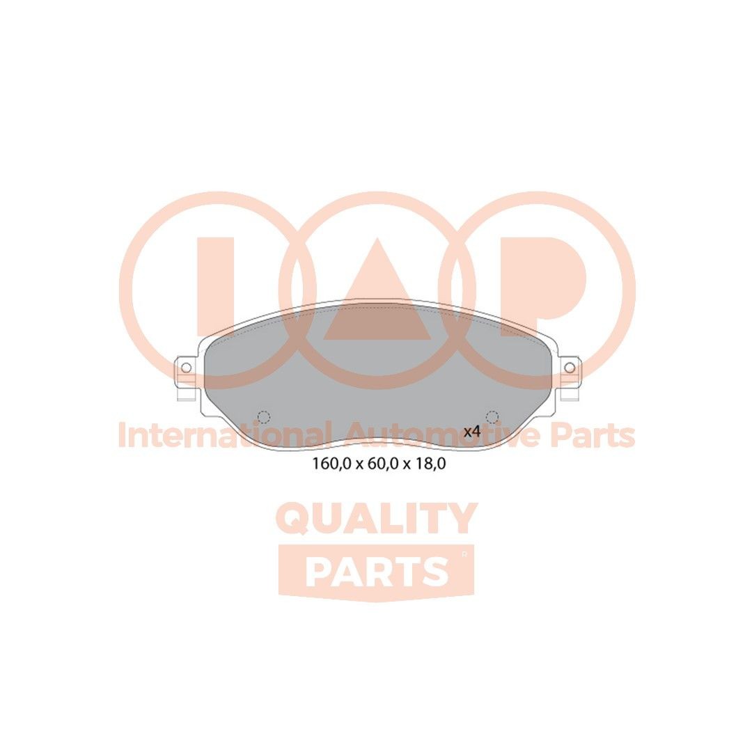 IAP QUALITY PARTS Piduriklotsid 704-13166 Pidurikattekomplekt, ketaspidur IAP QUALITY PARTS TWINGO 704-13166 odav