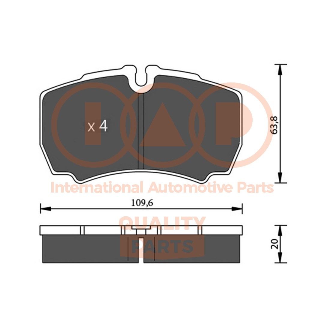 IAP QUALITY PARTS Bromsbelägg 704-57011 704-57011 IAP QUALITY PARTS bromsbelägg FORD B-MAX